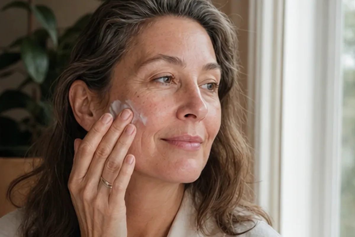Hochwertige Beauty-Inszenierung zu Auswahlkriterien für Anti-Aging-Routine für empfindliche Haut