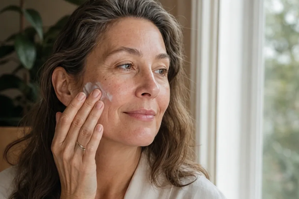 Authentischer Wohlfühlmoment passend zum Beauty-Thema Niacinamid-Serum bei Rötungen