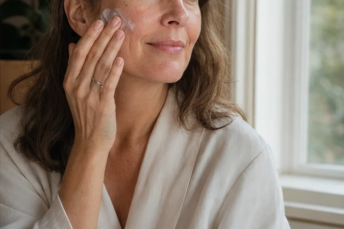 Redaktionelle Detailaufnahme zur Orientierung bei Retinol-Serum bei ersten Fältchen