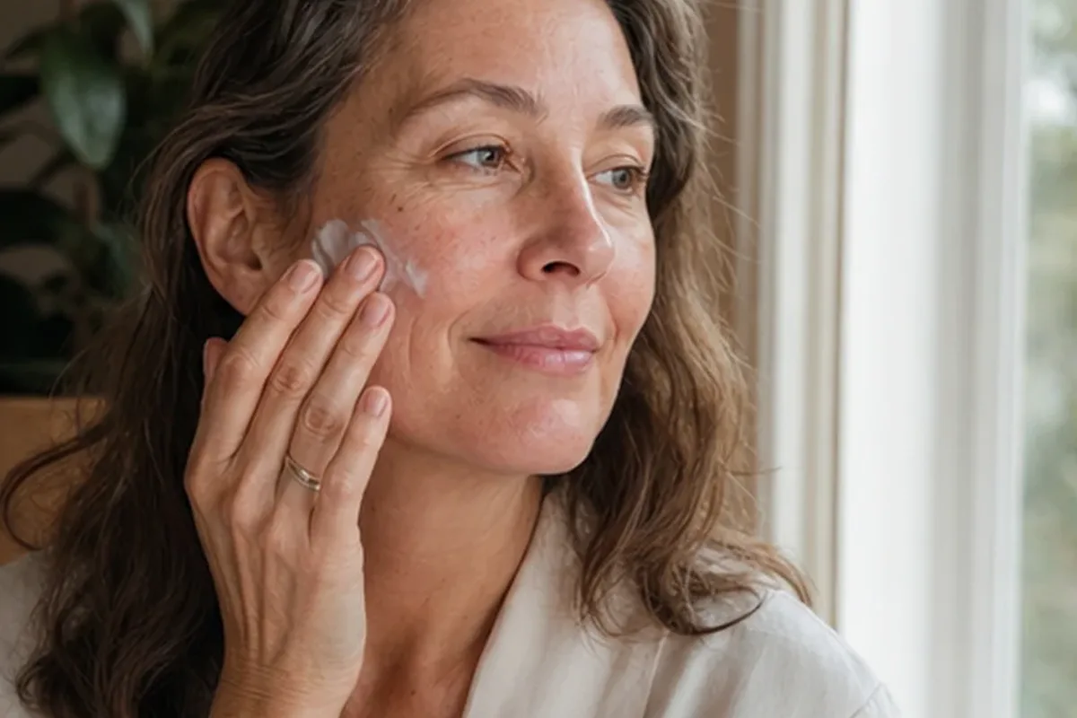 Authentischer Wohlfühlmoment passend zum Beauty-Thema Niacinamid-Serum bei Rötungen