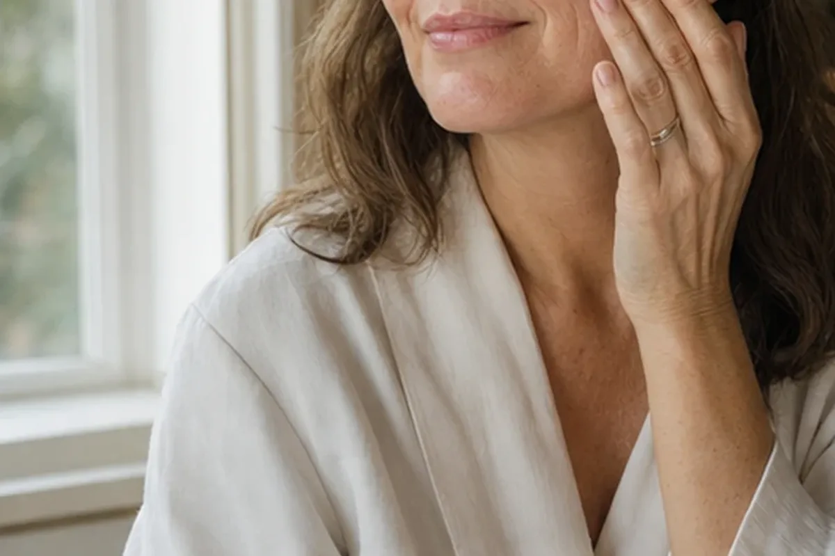 Authentischer Wohlfühlmoment passend zum Beauty-Thema Sonnenschutz bei Pigmentflecken