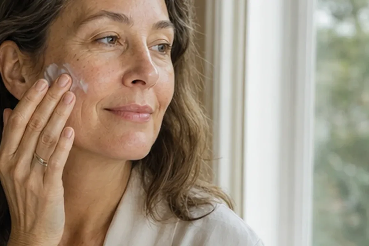 Authentischer Wohlfühlmoment passend zum Beauty-Thema Vitamin-C-Serum für Mischhaut