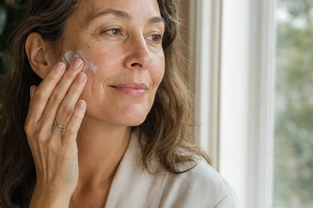 Authentischer Wohlfühlmoment passend zum Beauty-Thema Reinigungsöl für trockene Haut