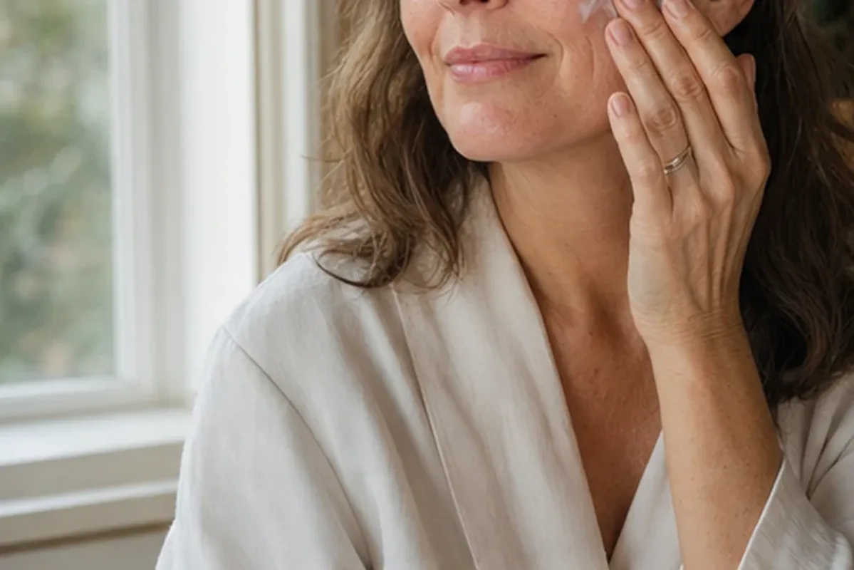 Redaktioneller Beauty-Moment zur Ausgangslage bei Hyaluron-Serum bei ersten Fältchen