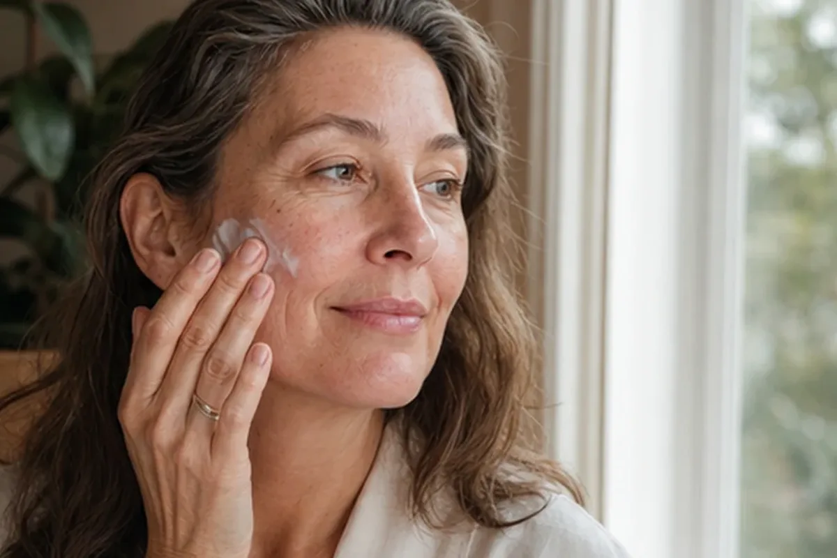 Redaktioneller Beauty-Moment zur Ausgangslage bei Gesichtsmaske bei Pigmentflecken