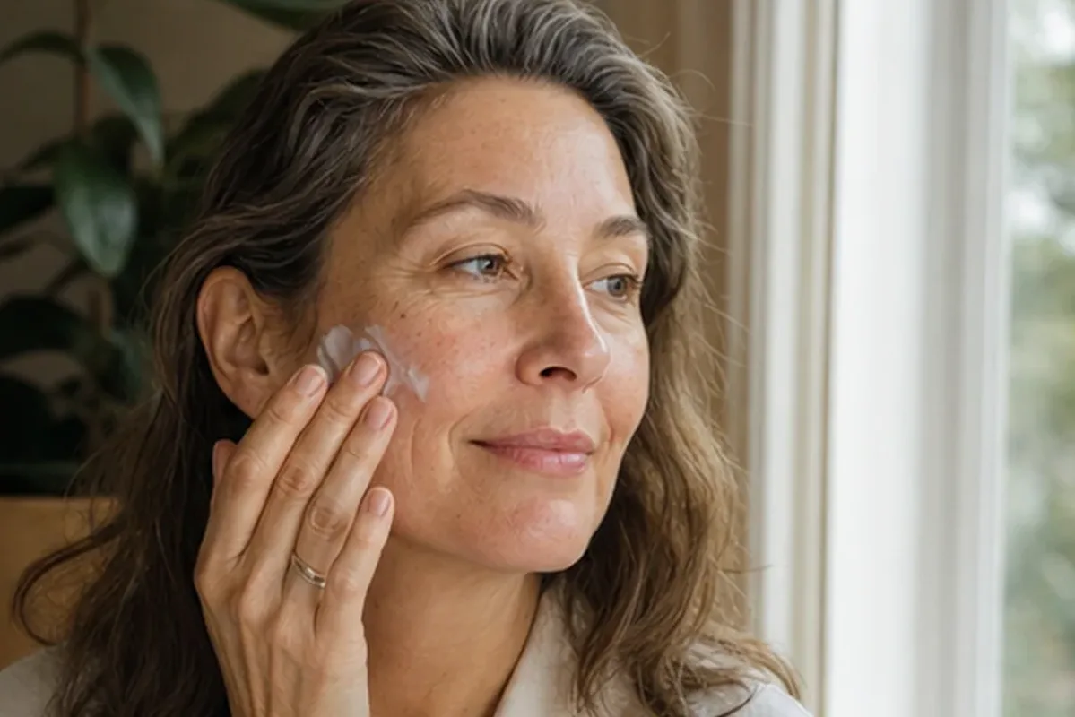 Hochwertige Beauty-Inszenierung zu Auswahlkriterien für Hyaluron-Serum für trockene Haut