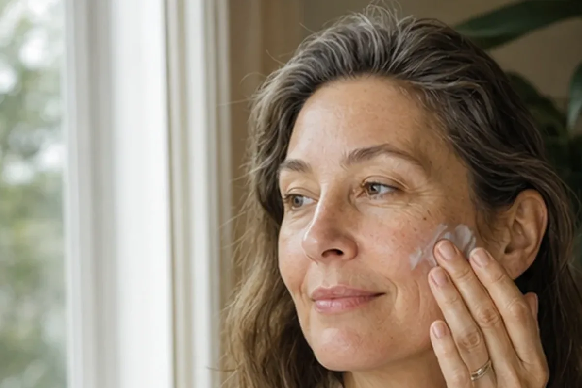 Authentischer Wohlfühlmoment passend zum Beauty-Thema Chemisches Peeling bei Pigmentflecken