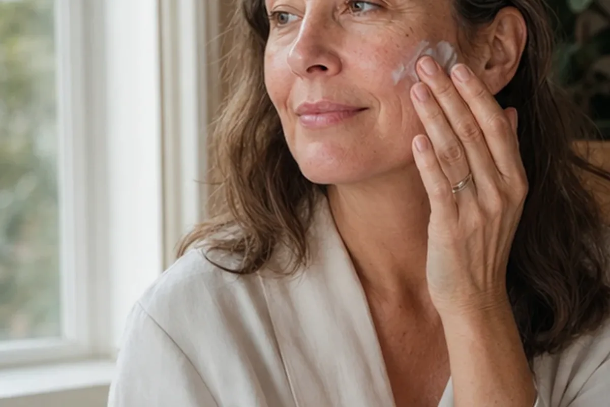 Redaktioneller Beauty-Moment zur Ausgangslage bei Niacinamid-Serum bei ersten Fältchen