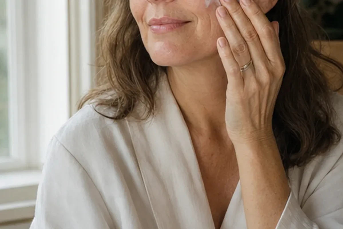 Authentischer Wohlfühlmoment passend zum Beauty-Thema Hautbarriere-Pflege für fettige Haut