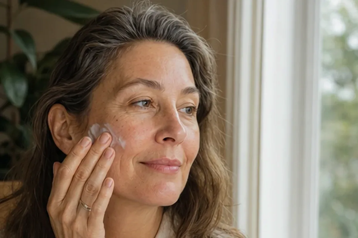 Authentische Beauty-Routine passend zum Thema Niacinamid-Serum bei ersten Fältchen