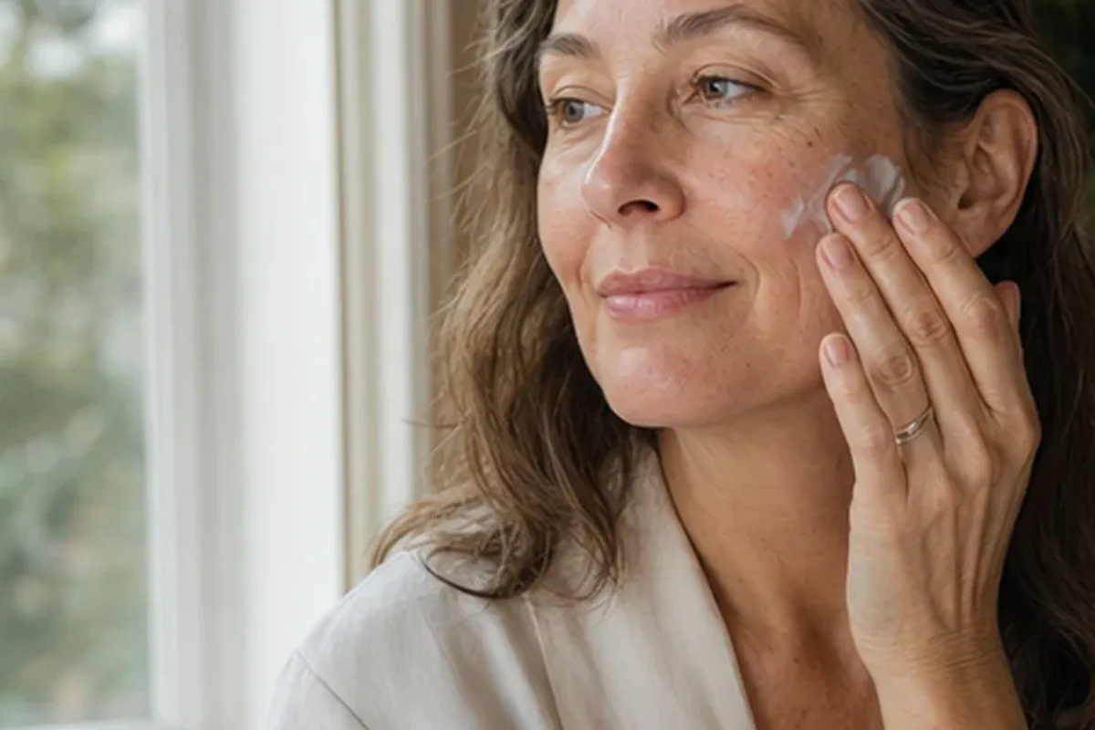 Authentischer Wohlfühlmoment passend zum Beauty-Thema Augenpflege bei Rötungen
