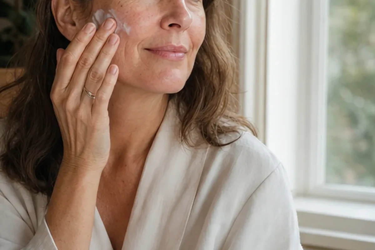 Emotionaler und authentischer Anwendungsmoment rund um Vitamin-C-Serum für unreine Haut