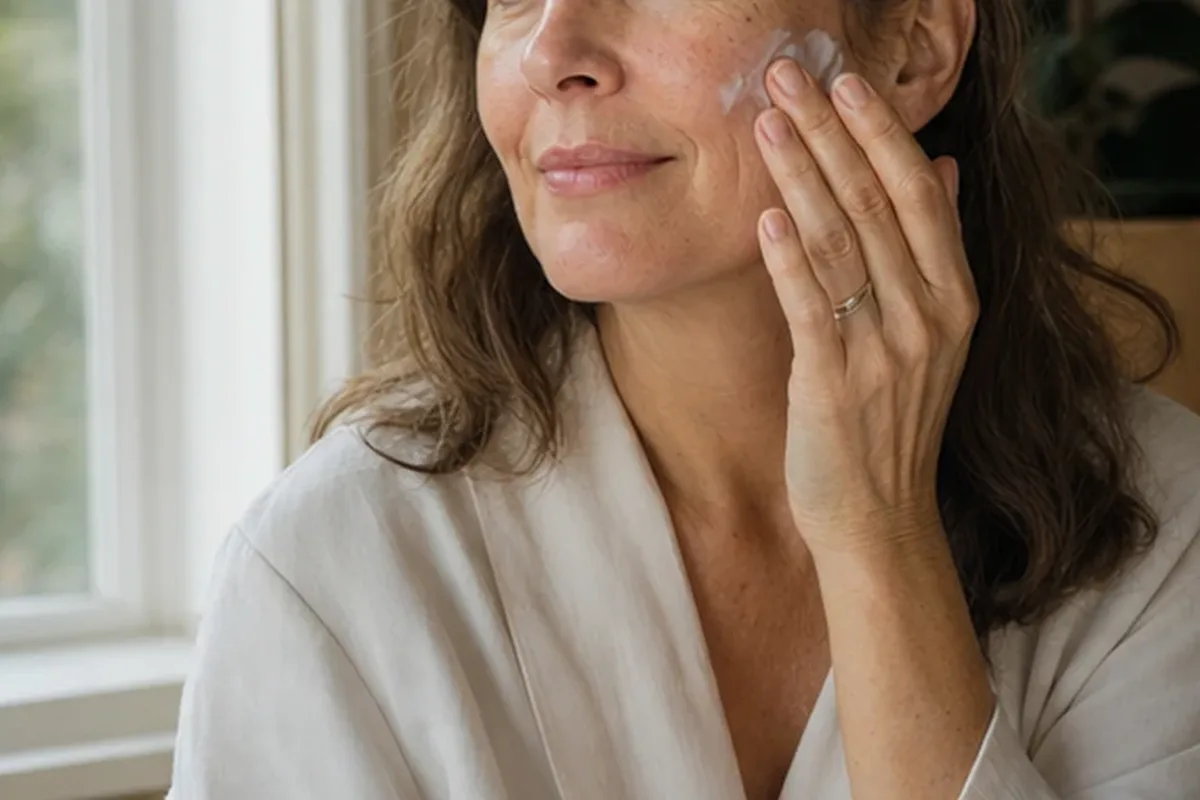 Authentischer Wohlfühlmoment passend zum Beauty-Thema Reinigungsöl für fettige Haut