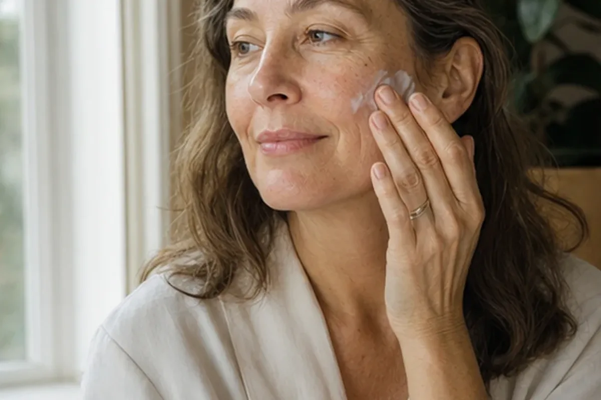 Authentischer Wohlfühlmoment passend zum Beauty-Thema Augenpflege bei Rötungen