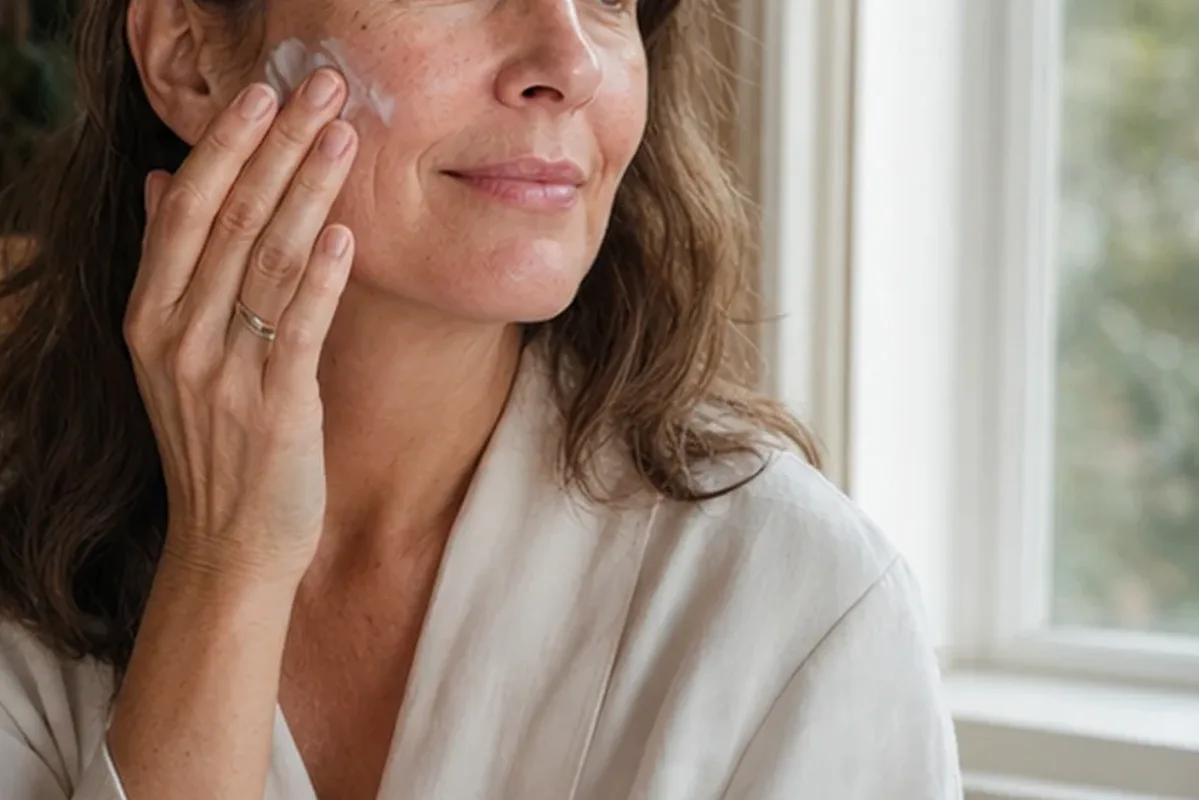 Emotionaler und authentischer Anwendungsmoment rund um Niacinamid-Serum bei Rötungen