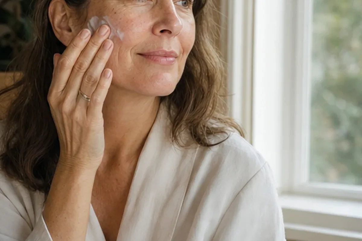 Authentischer Wohlfühlmoment passend zum Beauty-Thema Feuchtigkeitsserum für Mischhaut
