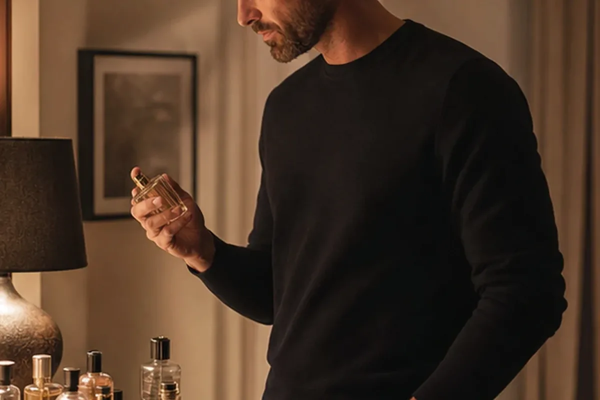 Authentischer Wohlfühlmoment passend zum Beauty-Thema Parfum richtig auftragen