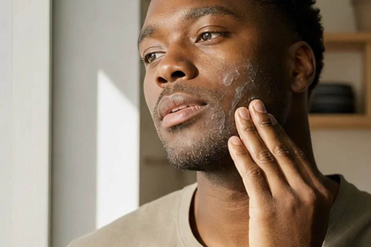 Emotionaler und authentischer Anwendungsmoment rund um Rasierhobel für einen lückenhaften Bart
