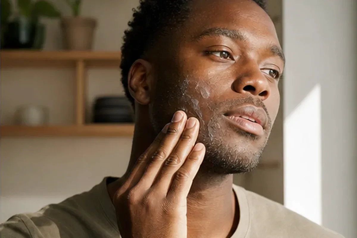 Authentische Beauty-Routine passend zum Thema Barttrimmer für trockene Haut