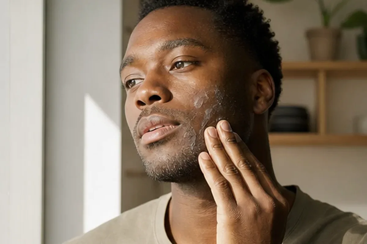 Authentische Beauty-Routine passend zum Thema Männer-Sonnenschutz bei Rasurbrand