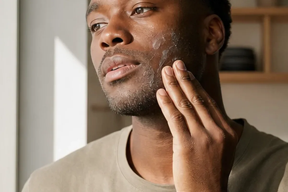 Redaktioneller Beauty-Moment zur Ausgangslage bei Männer-Sonnenschutz für fettige Haut