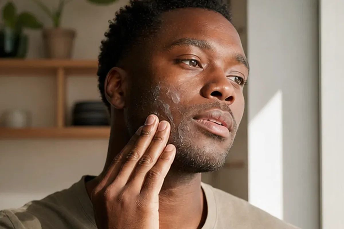 Hochwertige Beauty-Inszenierung zu Auswahlkriterien für Männer-Shampoo für trockene Haut