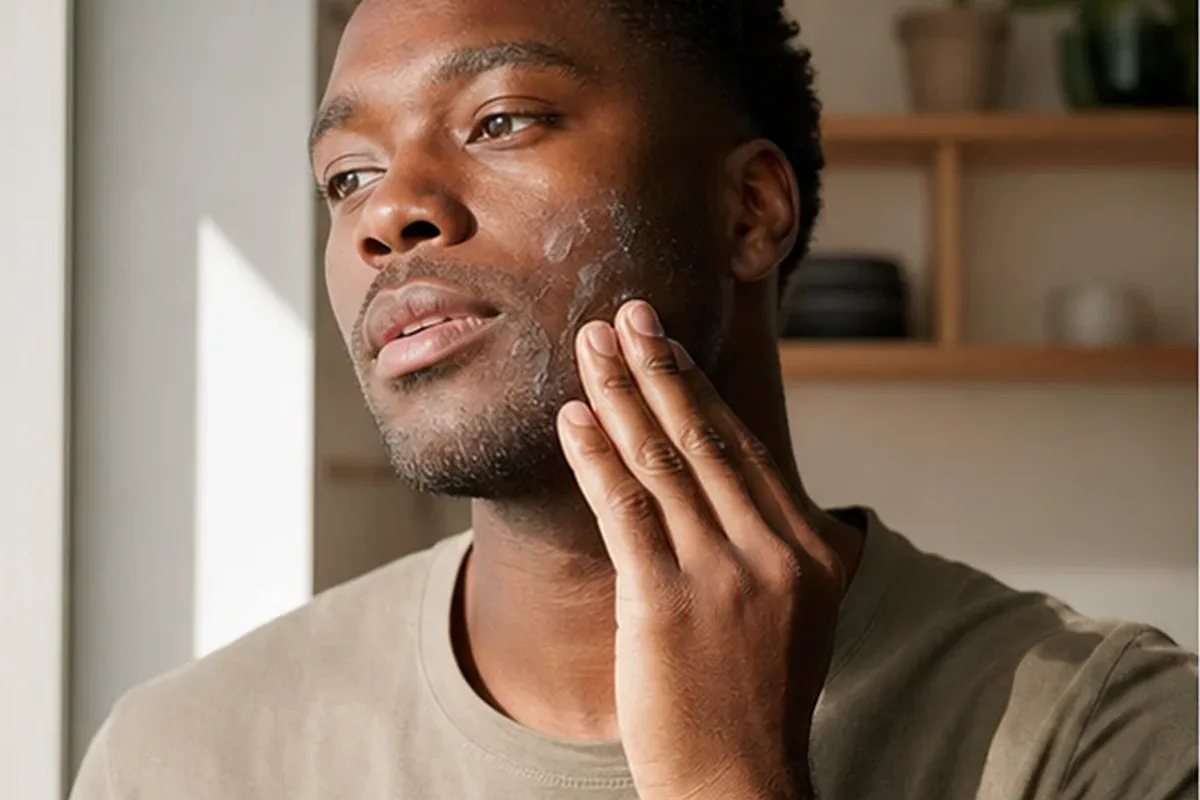 Authentischer Wohlfühlmoment passend zum Beauty-Thema After Shave für einen lückenhaften Bart