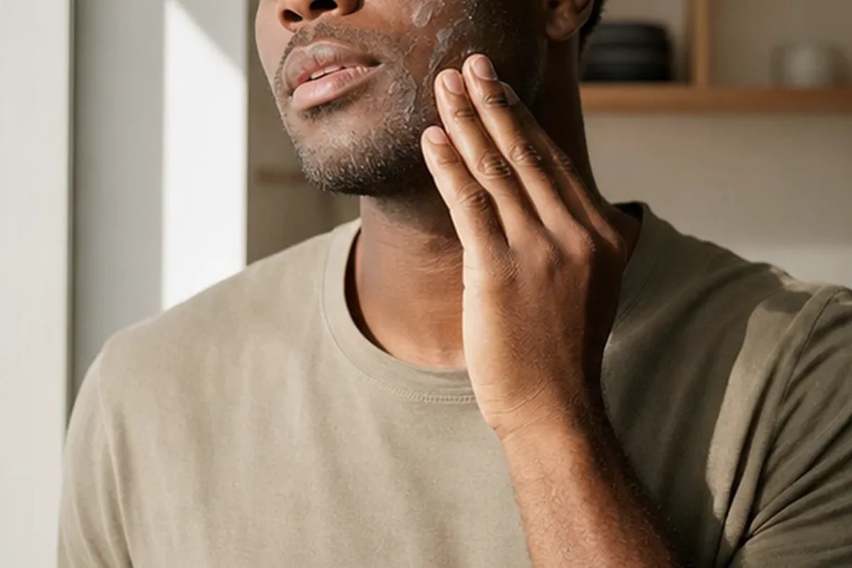 Authentische Beauty-Routine passend zum Thema Rasierschaum für trockene Haut
