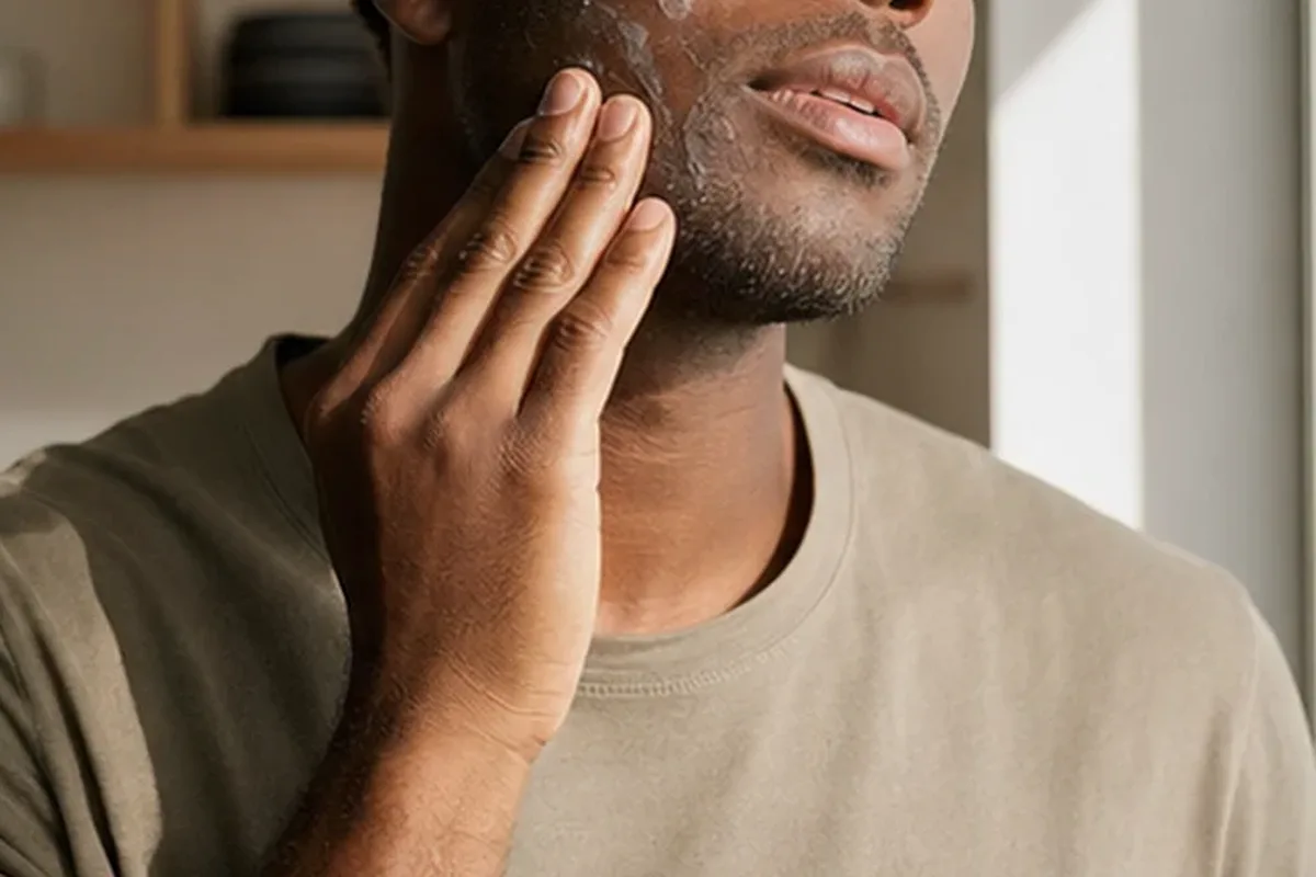 Hochwertige Beauty-Inszenierung zu Auswahlkriterien für Männer-Shampoo für fettige Haut