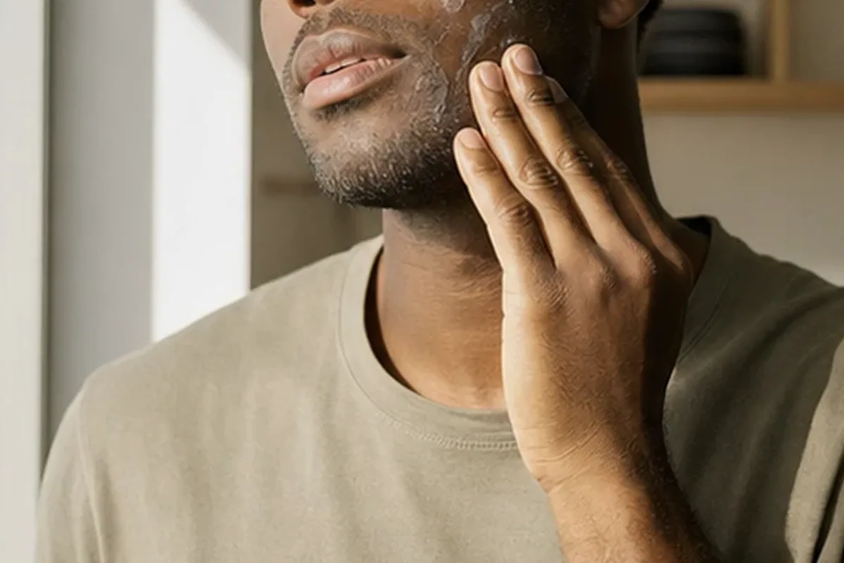 Authentischer Wohlfühlmoment passend zum Beauty-Thema Rasierer