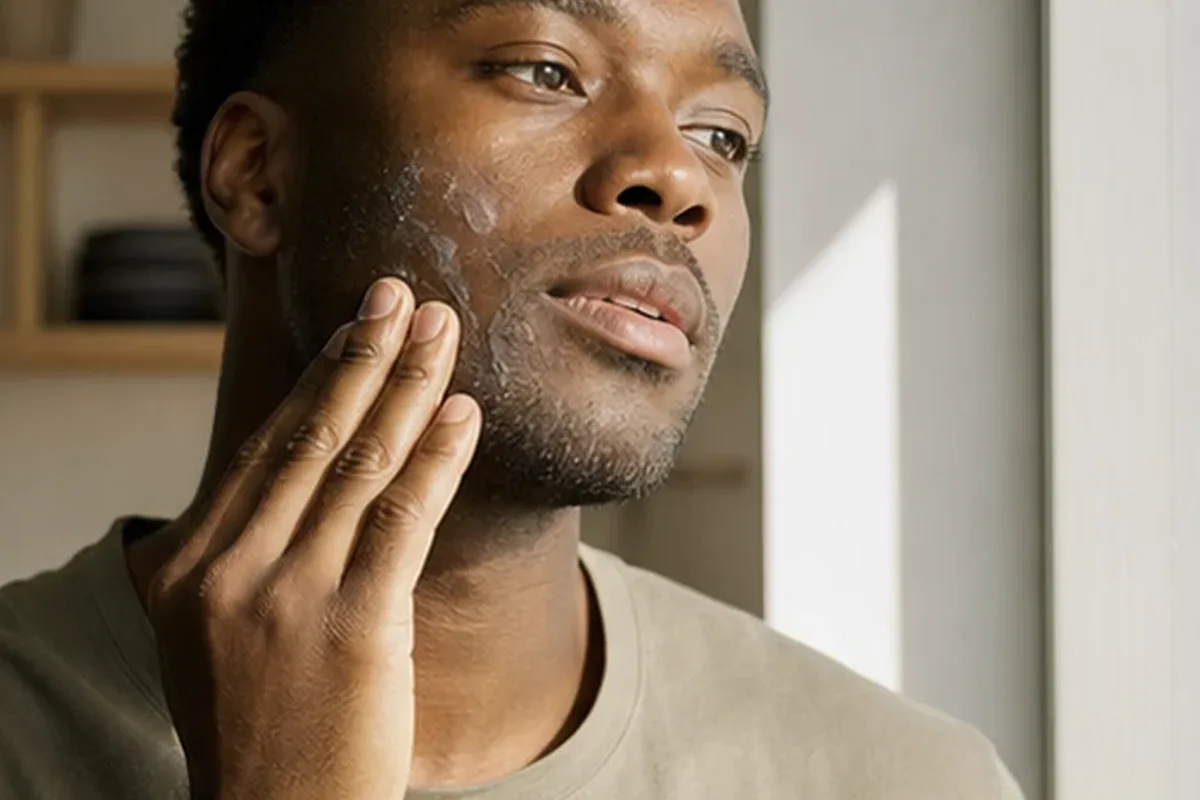Redaktioneller Beauty-Moment zur Ausgangslage bei Bartshampoo für fettige Haut
