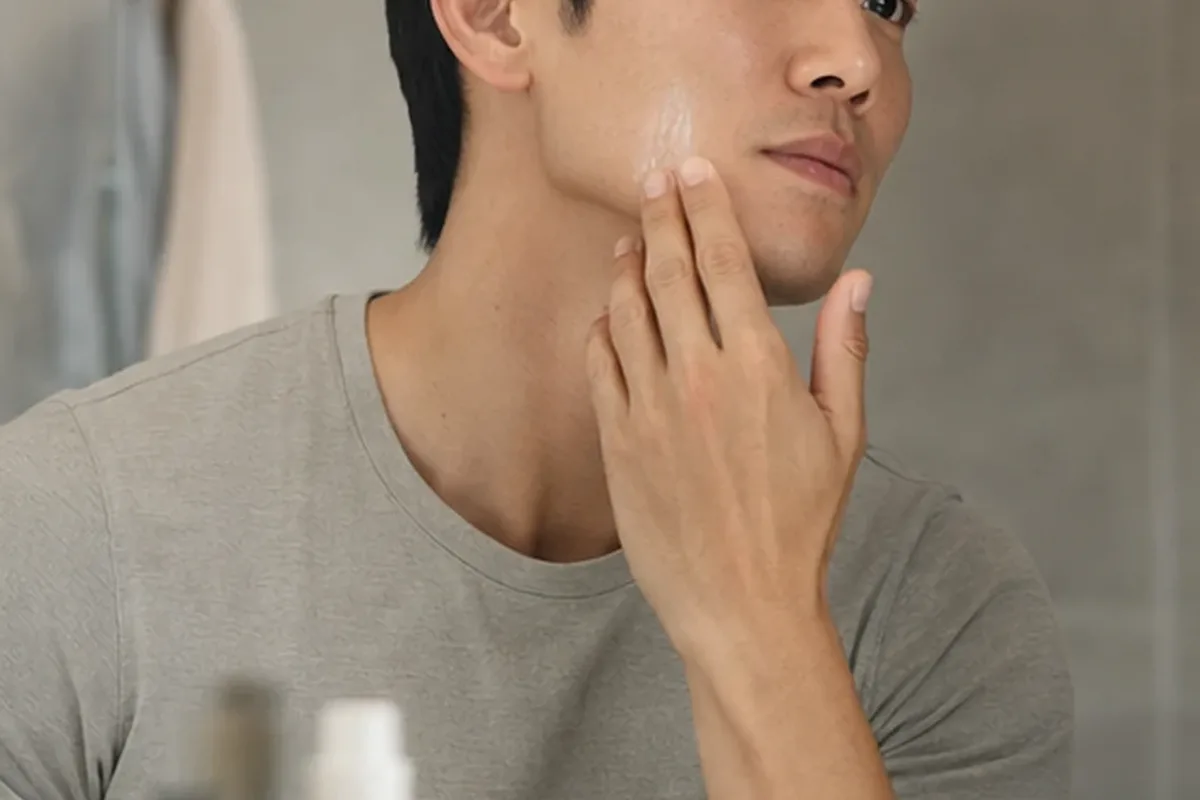 Authentischer Wohlfühlmoment passend zum Beauty-Thema Männer-Sonnenschutz für trockene Haut