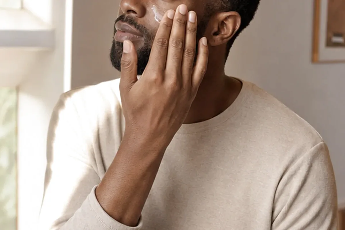 Emotionaler und authentischer Anwendungsmoment rund um Retinol-Serum für trockene Haut