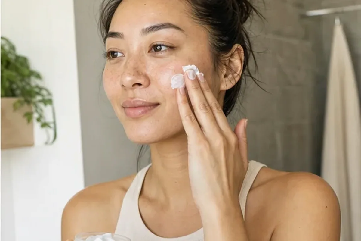 Authentischer Wohlfühlmoment passend zum Beauty-Thema Chemisches Peeling für unreine Haut