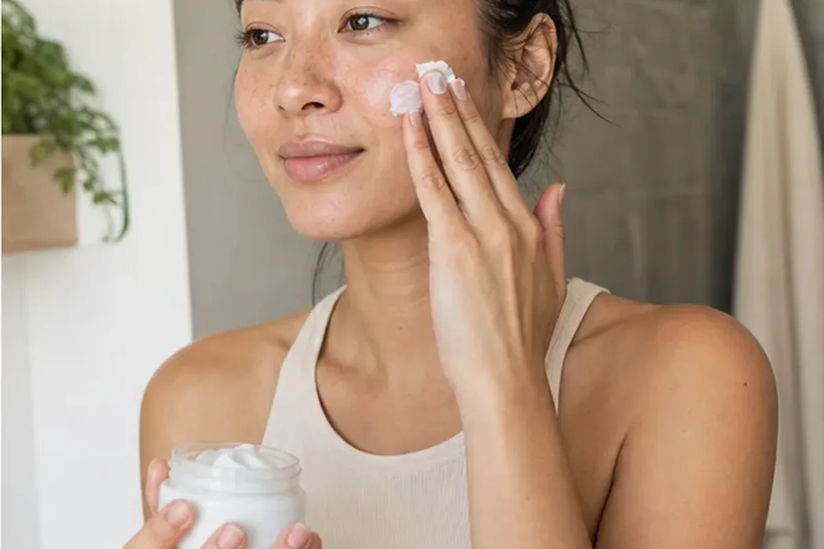 Authentische Beauty-Routine passend zum Thema Gesichtsmaske bei Rötungen