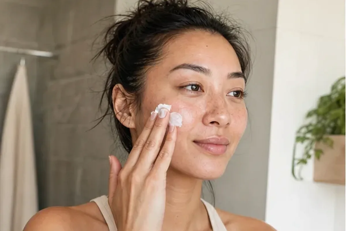 Authentischer Wohlfühlmoment passend zum Beauty-Thema Retinol