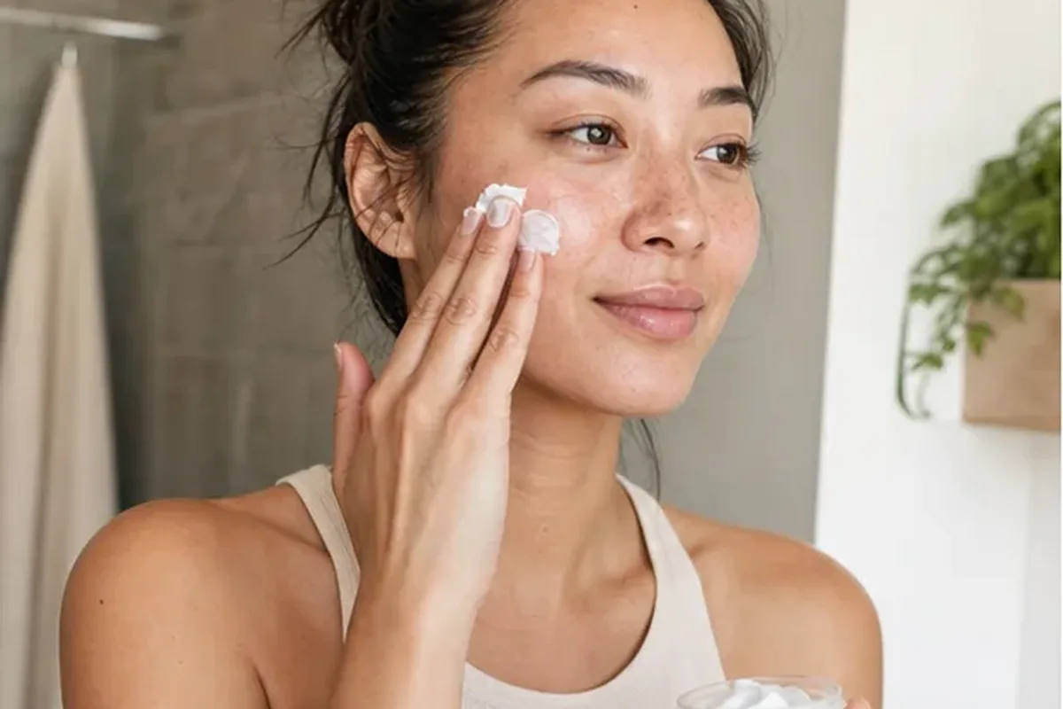 Authentischer Wohlfühlmoment passend zum Beauty-Thema Gesichtswasser für Mischhaut
