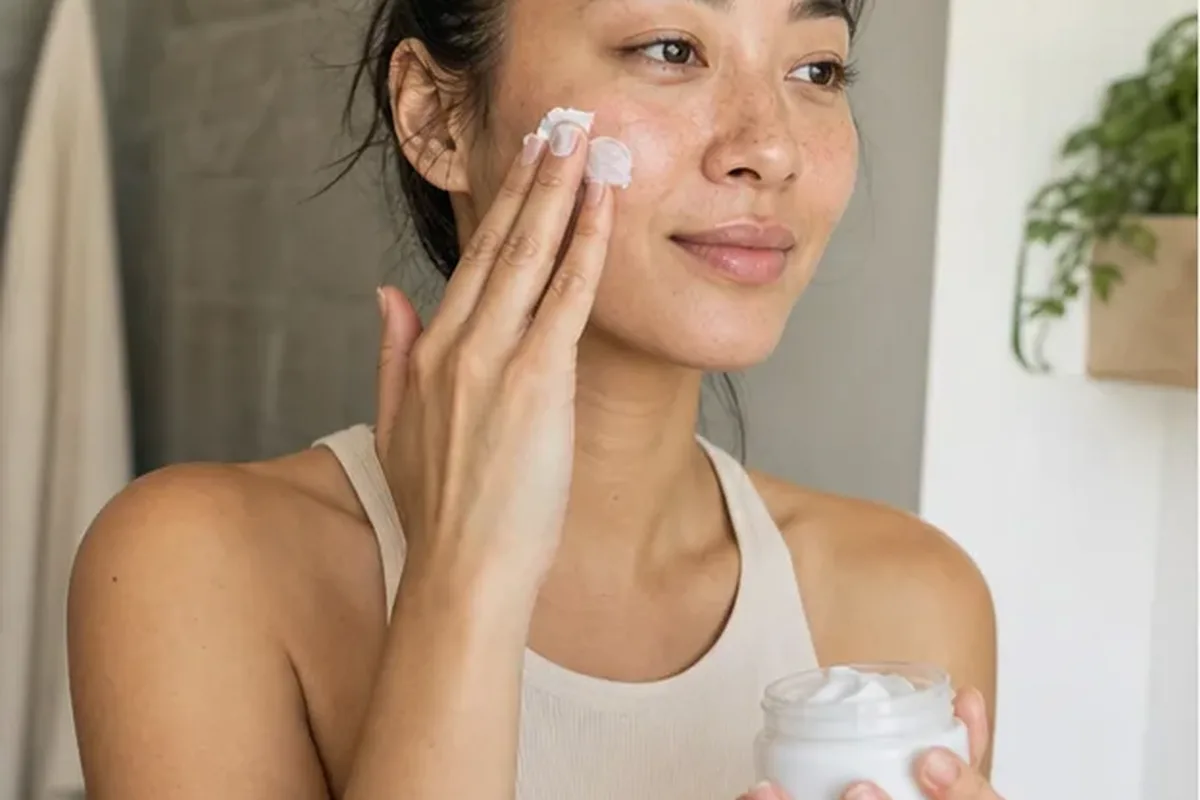 Authentische Beauty-Routine passend zum Thema Gesichtscreme für trockene Haut