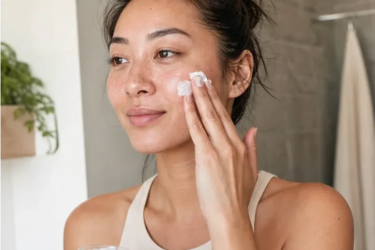 Hochwertige Beauty-Inszenierung zu Auswahlkriterien für Gesichtsmaske für trockene Haut