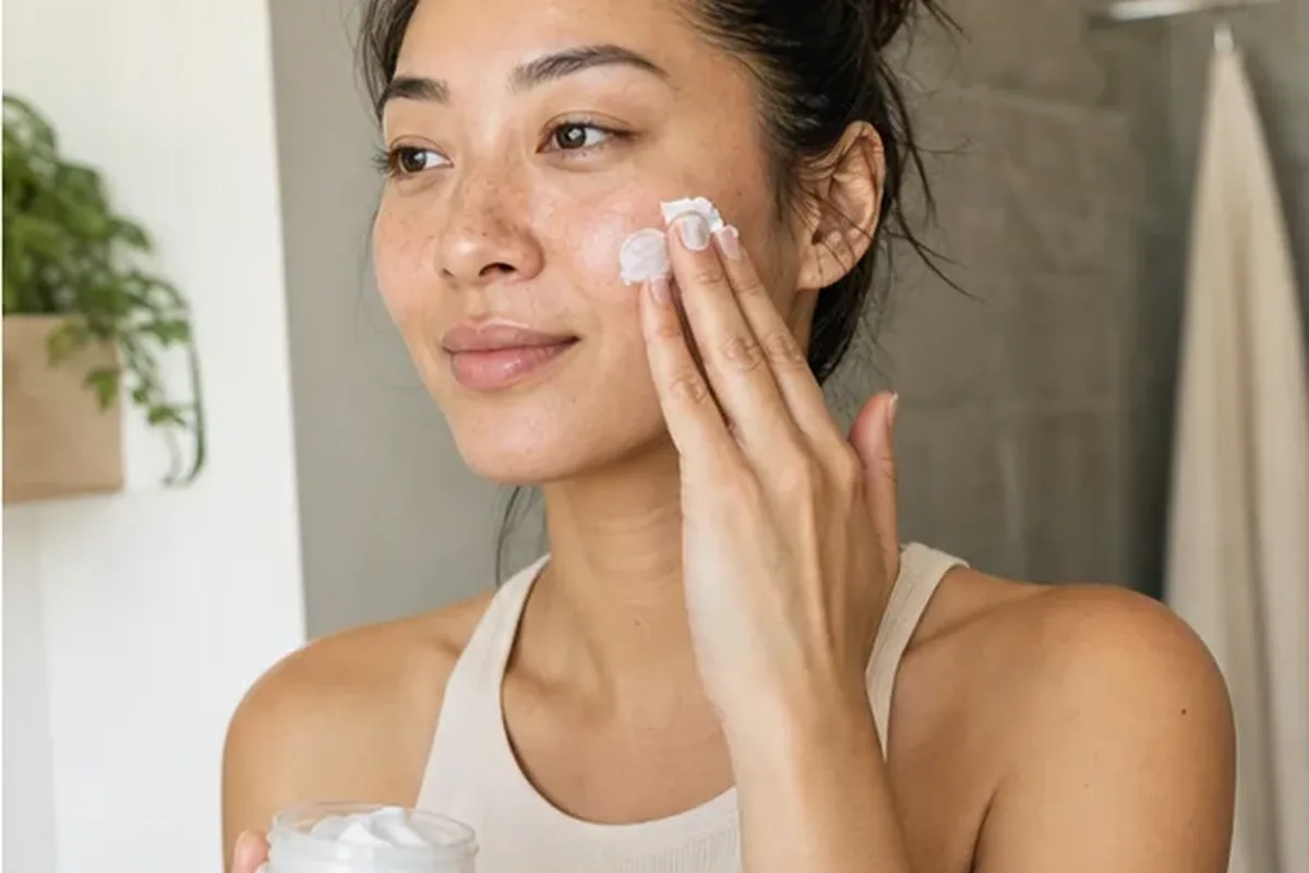 Authentischer Wohlfühlmoment passend zum Beauty-Thema Sonnenschutz für unreine Haut