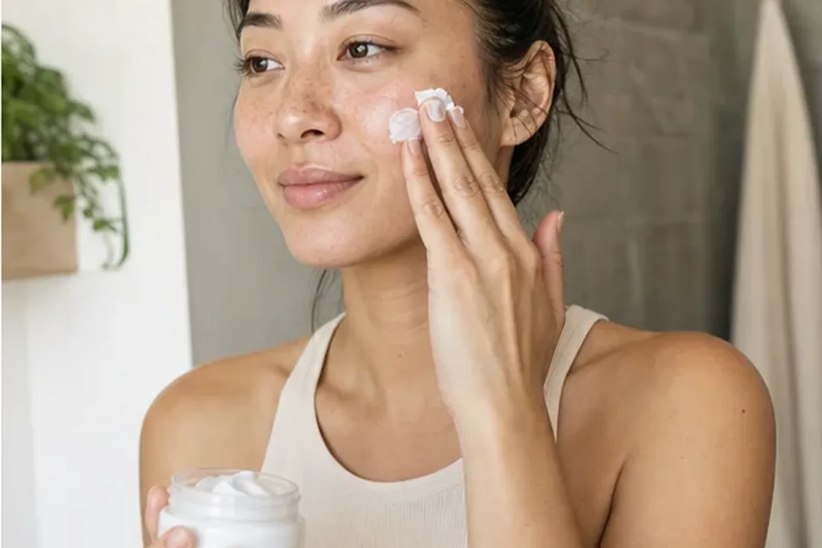 Hochwertige Beauty-Inszenierung zu Auswahlkriterien für Gesichtscreme bei ersten Fältchen