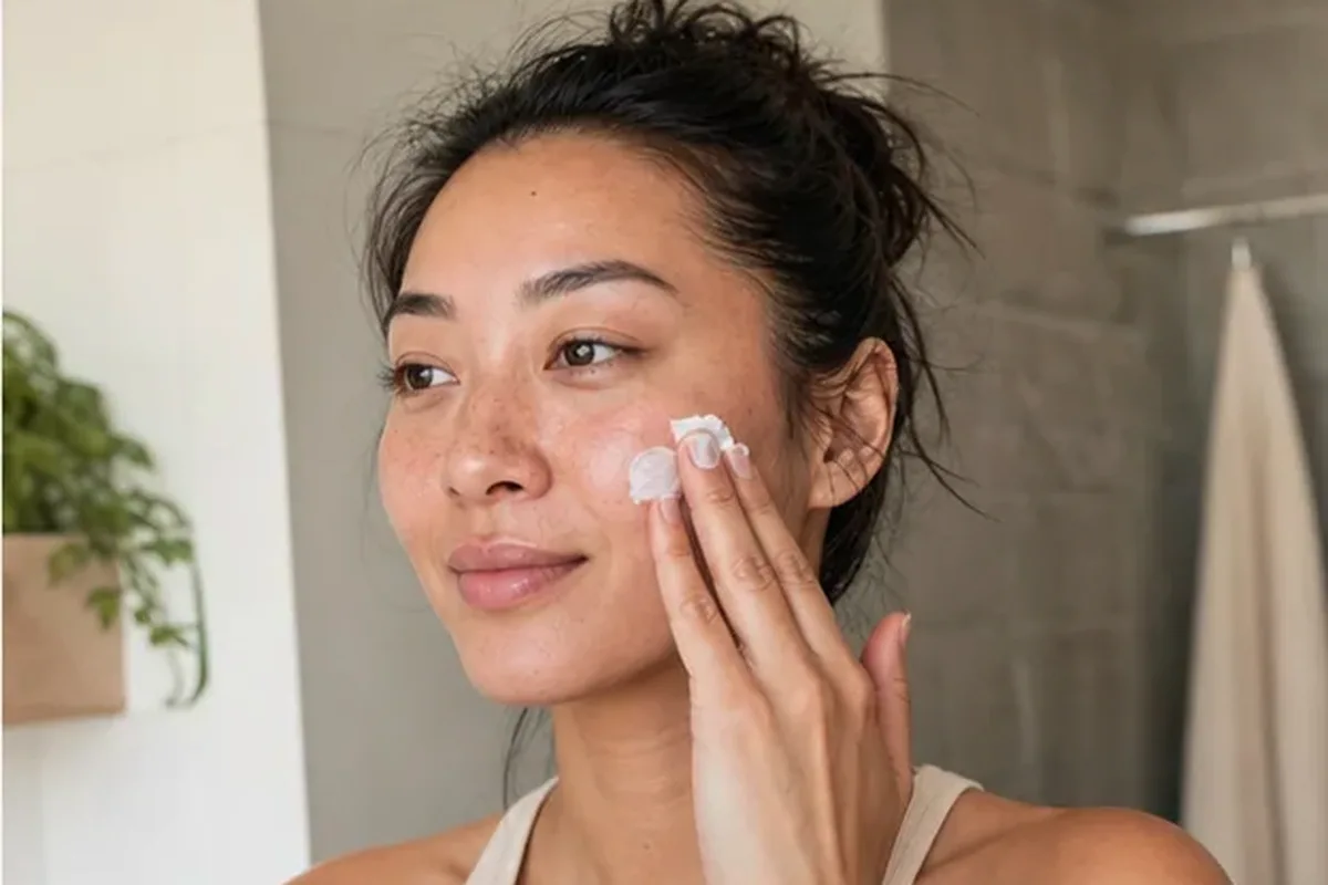 Authentischer Wohlfühlmoment passend zum Beauty-Thema Reinigungsöl für Mischhaut