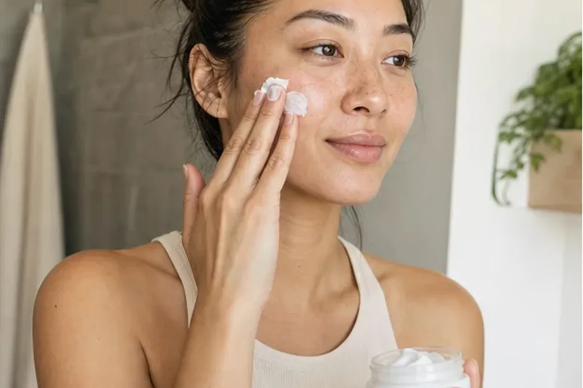 Hochwertige Beauty-Inszenierung zu Auswahlkriterien für Gesichtsreinigung bei ersten Fältchen