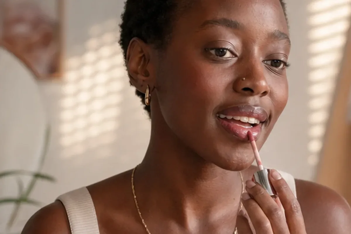 Authentischer Wohlfühlmoment passend zum Beauty-Thema Primer für langen Halt