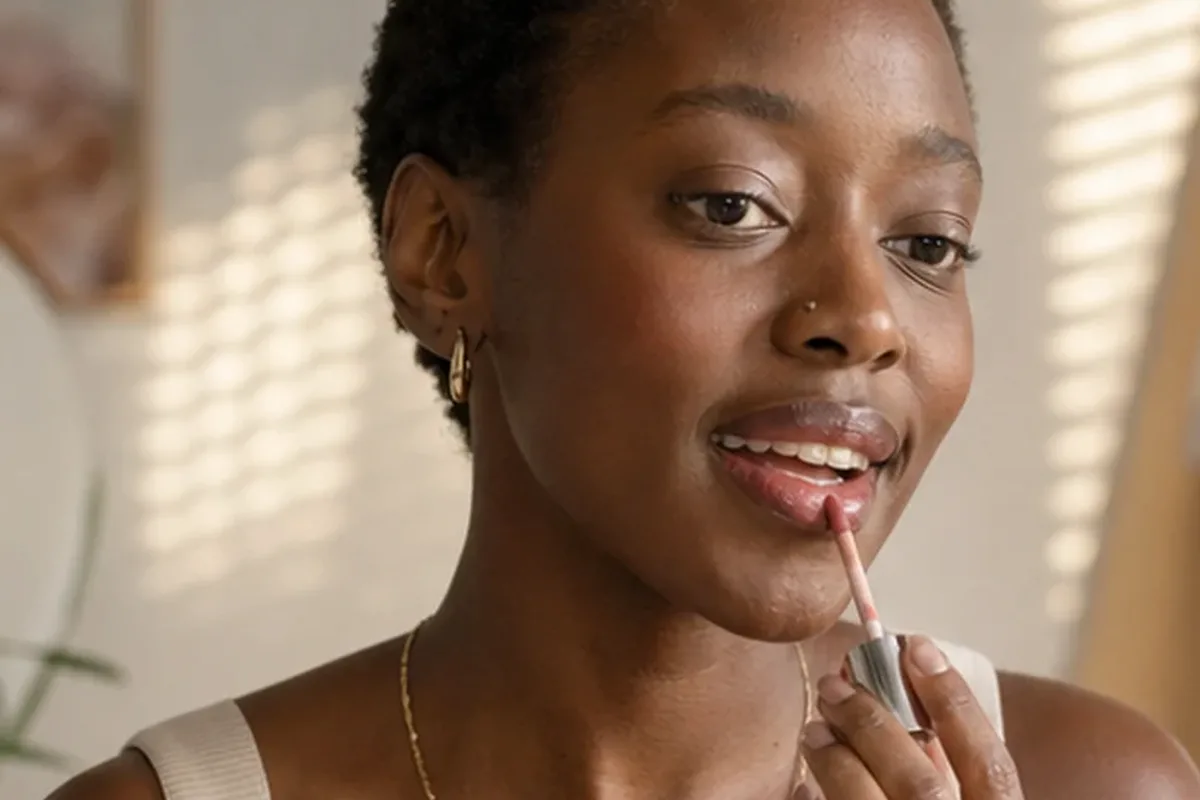 Authentischer Wohlfühlmoment passend zum Beauty-Thema Highlighter für langen Halt