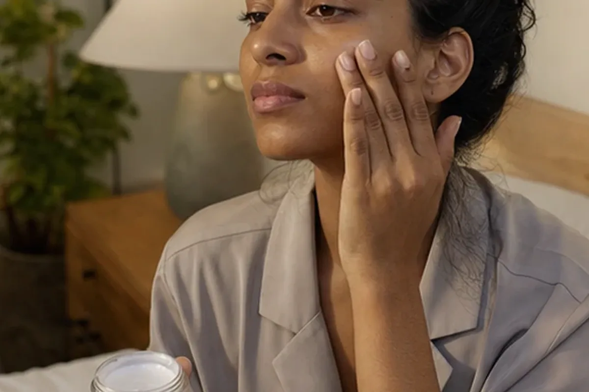 Authentische Beauty-Routine passend zum Thema Gesichtscreme für fettige Haut