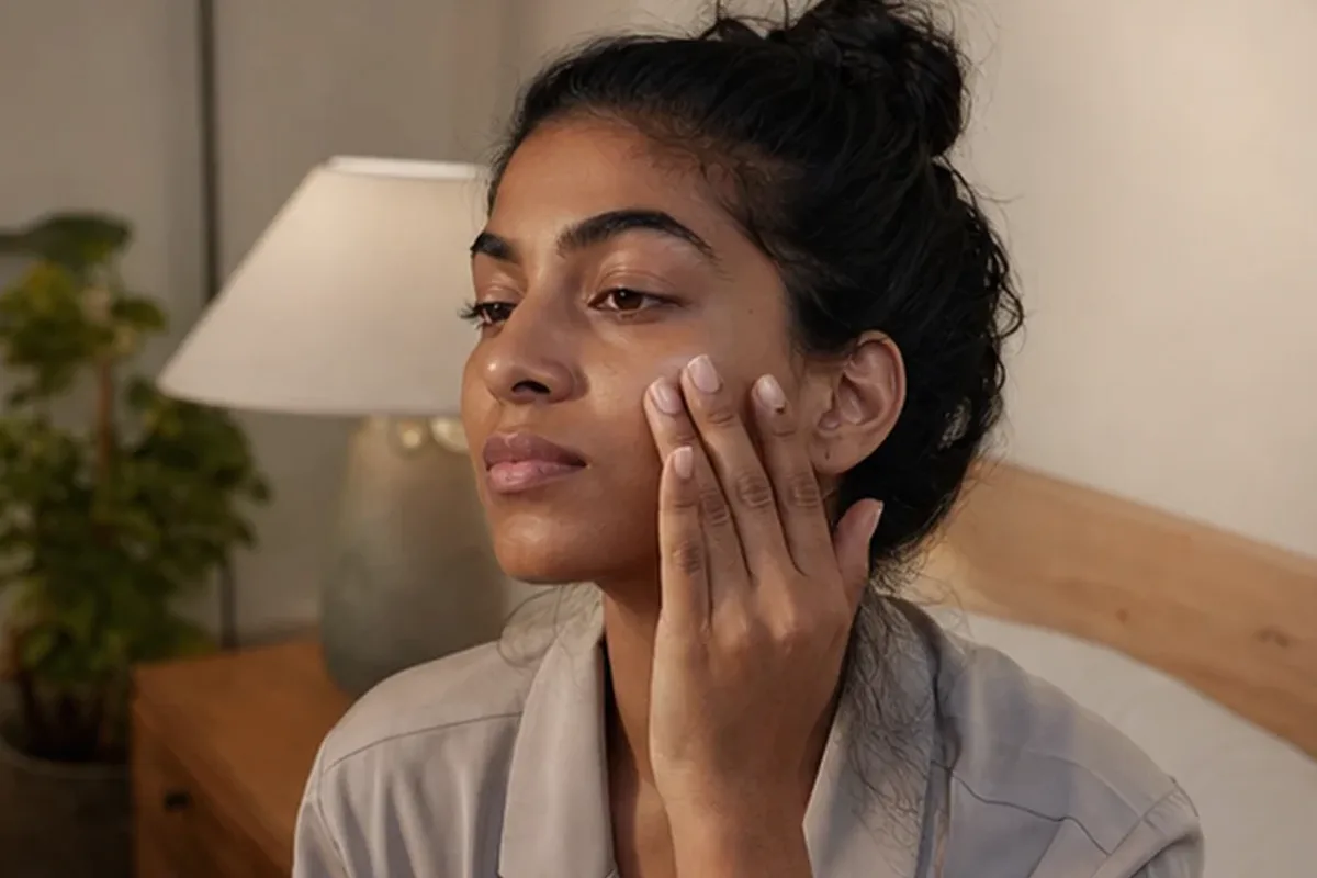 Authentischer Wohlfühlmoment passend zum Beauty-Thema Sonnenschutz für unreine Haut