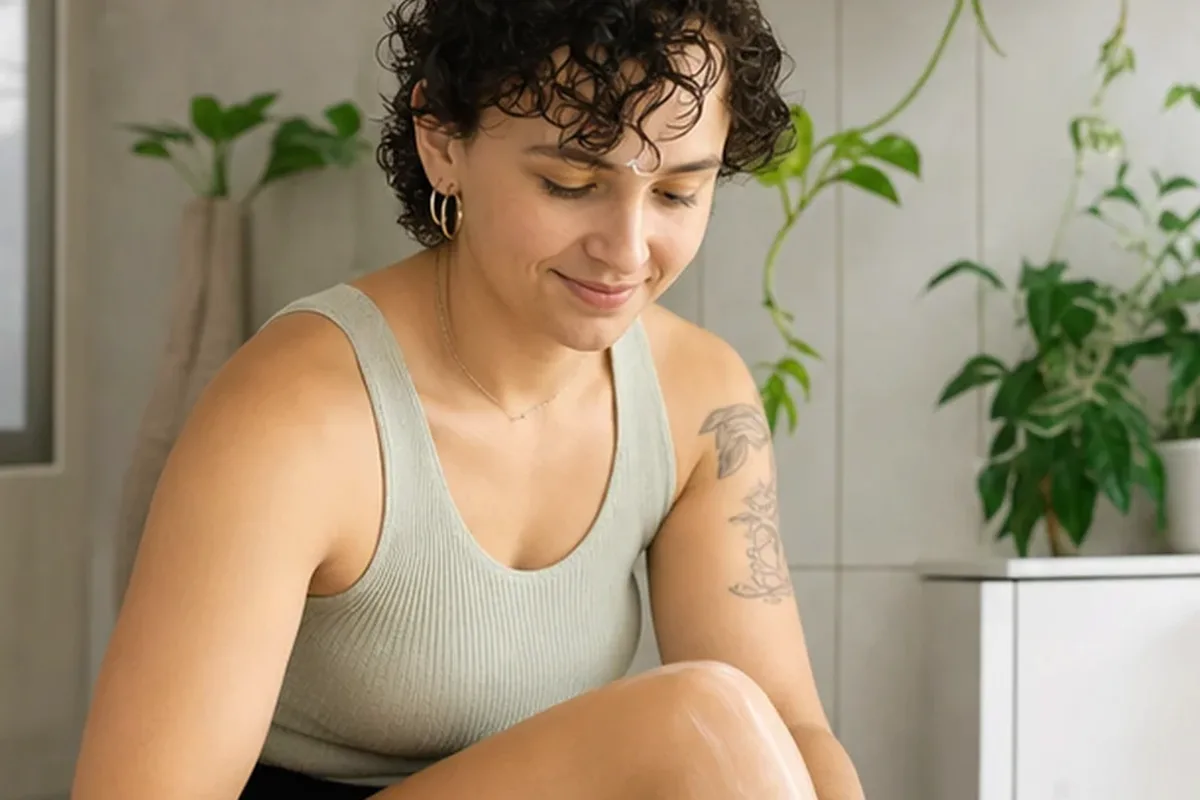 Emotionaler und authentischer Anwendungsmoment rund um Gesichtsrasierer für dunkle Haare