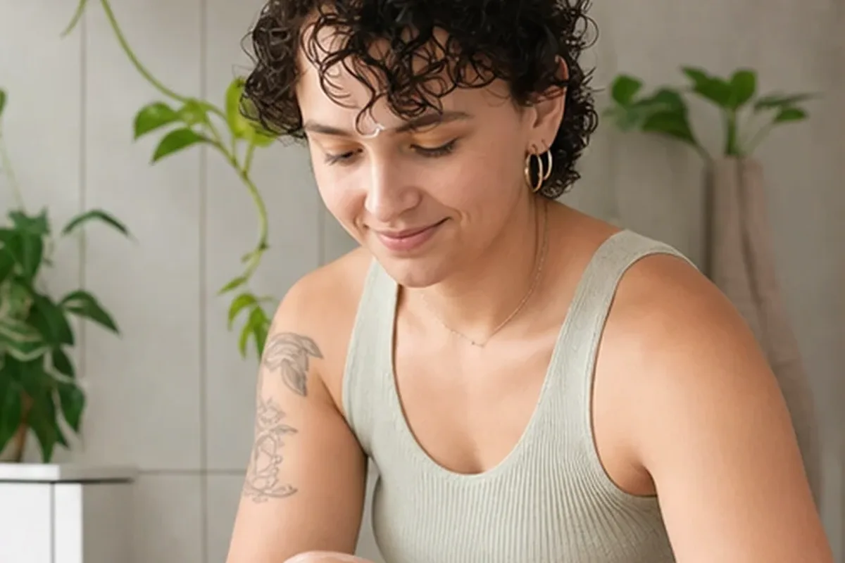 Authentische Beauty-Routine passend zum Thema Bikinizonen-Trimmer bei Rasurbrand