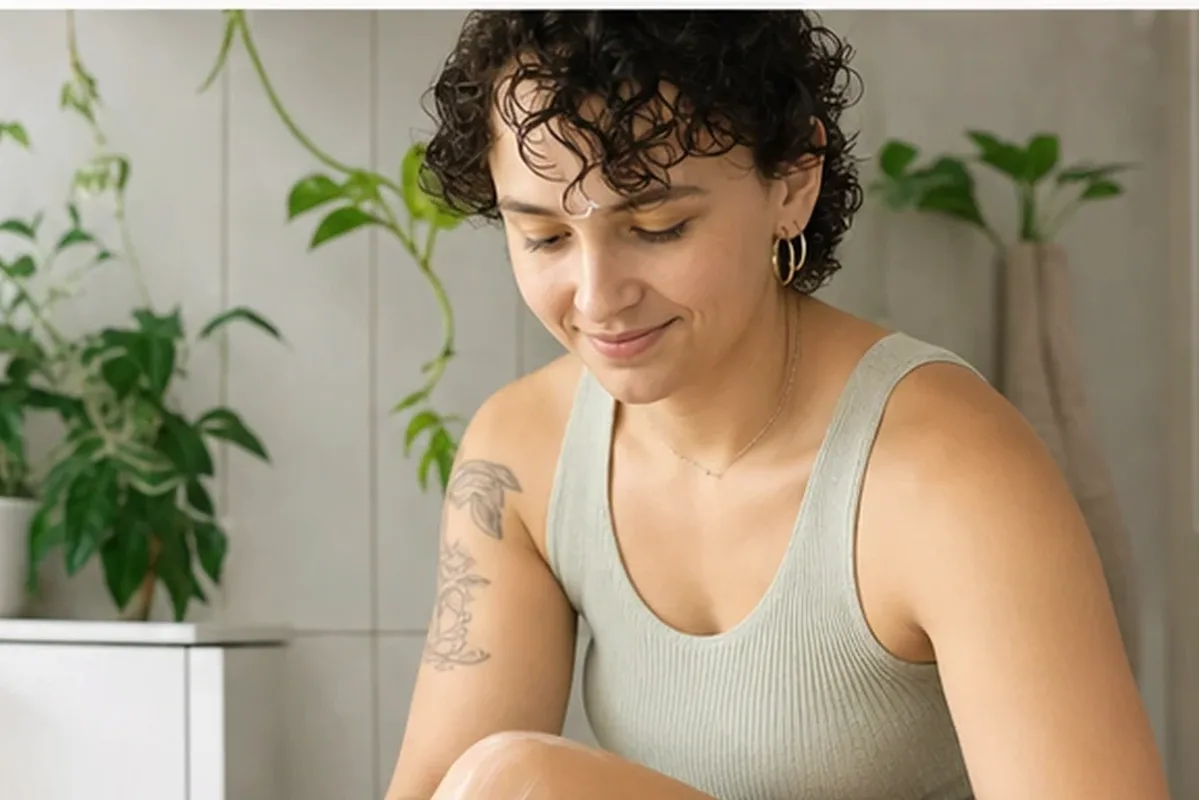 Redaktioneller Beauty-Moment zur Ausgangslage bei Sugaring-Paste für dunkle Haare